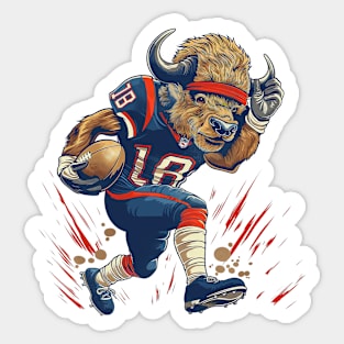 Buffalo Touchdown American Football Sticker